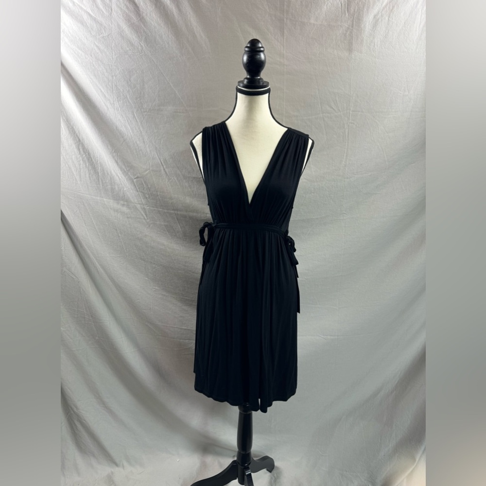 Zara Side Tie Low Back Dress Black